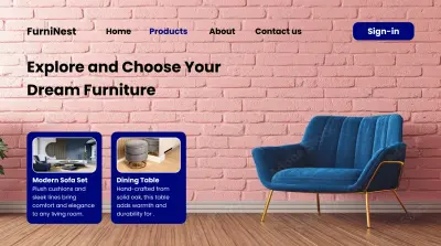 تصميم صفحة رئيسية جذّابة لموقع أثاث (Responsive)