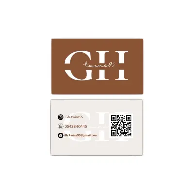تصميم بزنس كارد احترافي ذو وجهين مع Qr كود