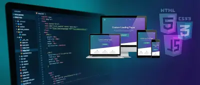تصميم صفحة هبوط Landing Page احترافية باستخدام HTML, CSS, JS