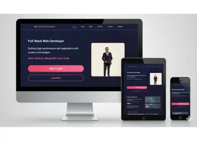تصميم portfolio احترافي HTML & CSS & JavaScript