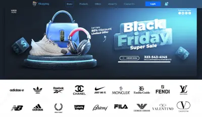 تصميم موقع تسوق كامل Shopping واداره المنتجات