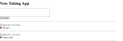 Notes App داخل حاويات Docker على سيرفر Linux أو AWS