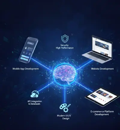 تطوير تطبيقات الموبايل ومواقع الويب والمتاجر الإلكترونية