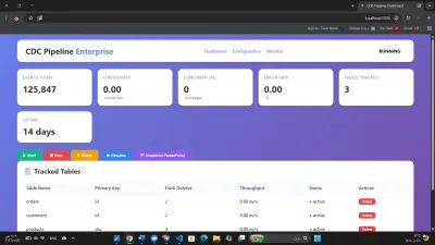 بناء نظام أرشفة وتحليل بيانات لحظي (Real-time CDC Pipeline) لقواعد البيانات