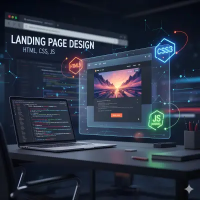 تصميم صفحة هبوط Landing Page احترافية وعصرية جاهزة للاستخدام