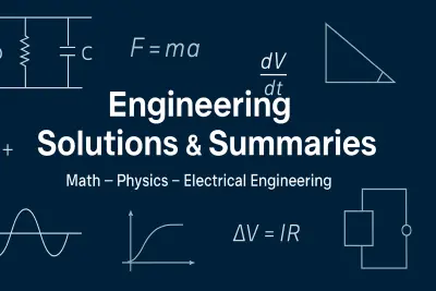 حل أسئلة وإعداد ملخصات مواد الهندسة بأسلوب بسيط ومنظم