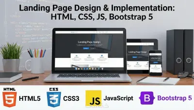 تصميم صفحة هبوط (Landing Page) باستخدام Bootstrap5