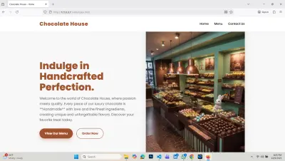 Chocolate House: تصميم واجهة متجر شوكولاتة (HTML5/CSS3)