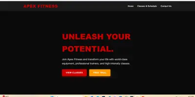 تصميم موقع رياضي متكامل وجذاب لمركز لياقة بدنية/جيم (3 صفحات تفاعلية HTML/CSS/JS)