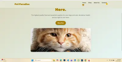 تصميم صفحة ويب احترافية لعرض منتجات الحيوانات باستخدام HTML وCSS وBootstrap