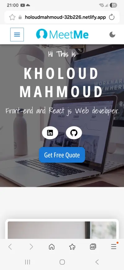 تنفيذ موقع شخصي احترافي