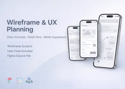 تحويل فكرتك إلى مخطط Wireframe احترافي يوضح تجربة المستخدم مع تسليم ملف Figma منظم (بدون تصميم نهائي أو برمجة)