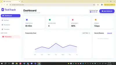 تصميم وتنفيذ Dashboard احترافية لإدارة المهام والبيانات