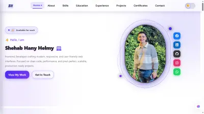 موقع بورتفوليو شخصي لعرض المهارات والمشاريع بطريقة احترافية