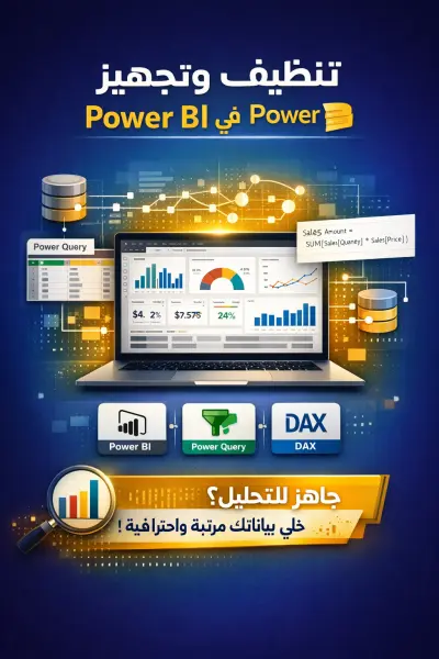 تنظيف وتجهيز البيانات وبناء نموذج احترافي في Power BI