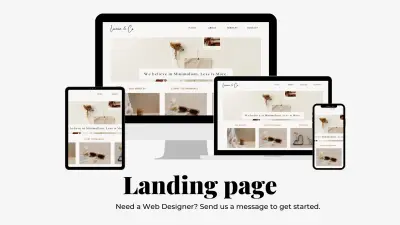 صفحة هبوط مصممة بأحترافية ومتجاوبة مع جميع الشاشات