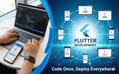 تطوير تطبيق موبايل باستخدام Flutter لثلات صفحات يعمل على Android وiOS