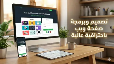 صورة العمل تصميم وبرمجة صفحة ويب