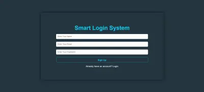 تصميم صفحة تسجيل (Sign Up / Login) احترافية ومتجاوبة باستخدام HTML وCSS وJavaScript