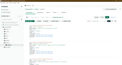 سأقوم بإنشاء نظام CRUD كامل لإدارة المنتجات باستخدام Node.js وMongoDB
