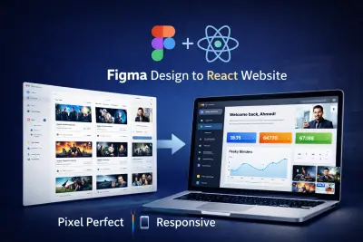 تحويل تصميم Figma إلى موقع React احترافي