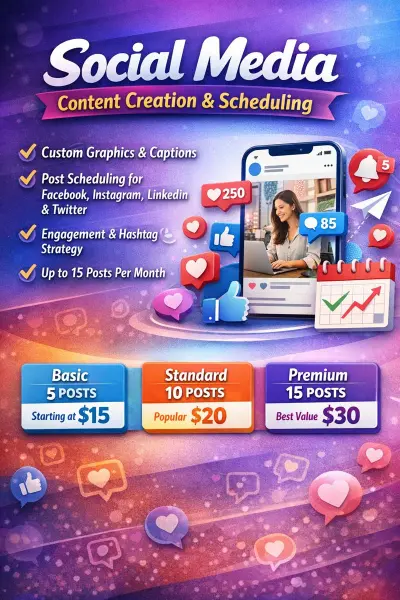 Social Media Content Creation & Scheduling