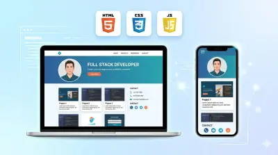 تطوير موقع شخصي (بورتفوليو) باستخدام HTML، CSS، JavaScript