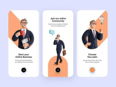 تصميم صفحات onboarding