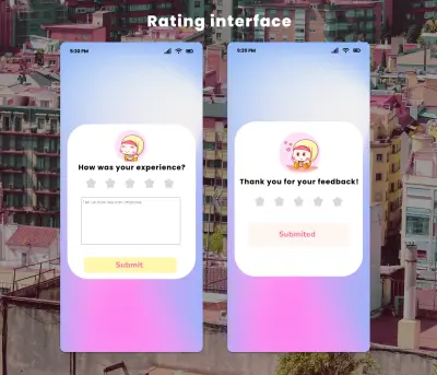 تصميم واجهة تقييم  (Rating & Feedback Interface)