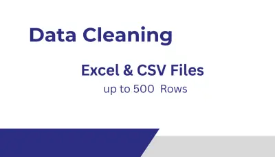 تنظيف وتنسيق ملف Excel أوCSV حتى 500 صف ليكون جاهزًا للتحليل