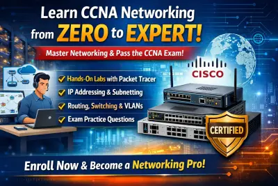 تدريس كورس شبكات سيسكو Routing & Switching (سيشن فردي )