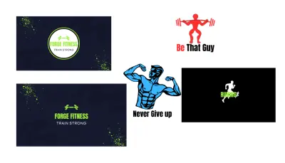 سأقوم بتصميم شعار احترافي للياقة البدنية والجيم (Gym & Fitness Logo) مع تسليم ملفات جاهزة للاستخدام