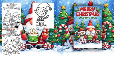 كتاب تلوين عيد الميلاد للأطفال من عمر 8 إلى 12 سنة