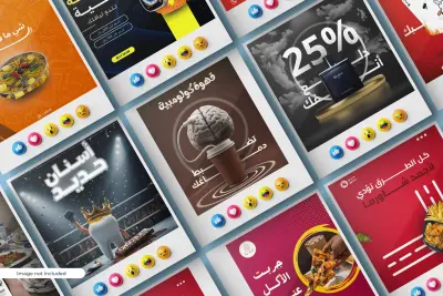 تصميم منشورات سوشيال ميديا باحترافية