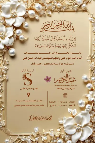 تصميم دعوات زفاف بشكل أنيق💍