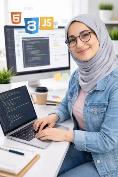 تصميم صفحة هبوط احترافية ومتجاوبة باستخدام HTML وCSS