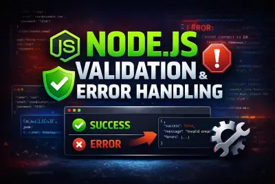 تحسين أمان واستقرار Node.js API بإضافة Validation وGlobal Error Handling