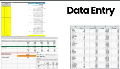 إدخال وتنظيم البيانات بدقة عالية على Excel أو Google Sheets