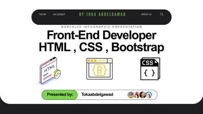 مصمم واجهة امامية بواسطة HTML ,CSS , Bootstrap