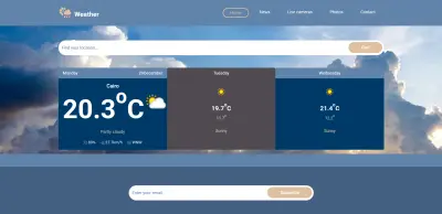 تصميم وبرمجة Weather App متكامل بربط API مباشر