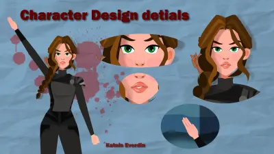 رسم وتصميم شخصيه واحده كرتونية 2D بأسلوب إبداعي ومميز