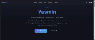 تصميم وتطوير موقع Portfolio احترافي باستخدام React.js متجاوب وسريع
