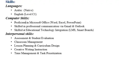 صياغة سيرة ذاتية احترافية CV