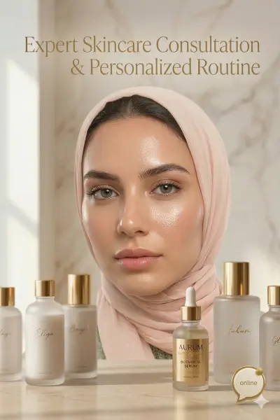 استشارة احترافية للعناية بالبشرة + روتين مخصص حسب نوع بشرتك