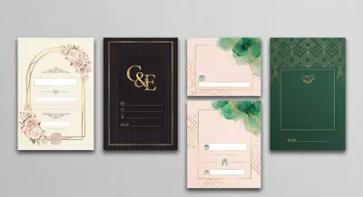 تصميم بطاقات دعوة احترافية (وجهين) لكافة المناسبات