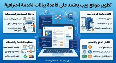 تطوير موقع ويب يعتمد على قاعدة البيانات SQL