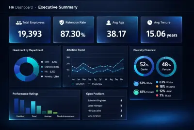 تصميم Dashboard احترافي لتحليل بيانات الموظفين باستخدام Power BI