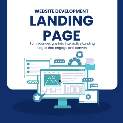 تحويل تصميمك إلى صفحة هبوط - Landing Page - تفاعلية واحترافية