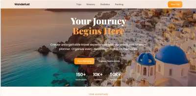 تصميم وبرمجة واجهة موقع سياحي متجاوبة (5 صفحات) باستخدام HTML وCSS وBootstrap