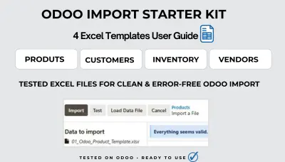 حزمة أودو الاحترافية (Odoo Import Starter Kit) | استيراد البيانات بلا أخطاء
